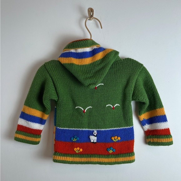 Peruvian Knit Sweater Wool Baby Multicolor - Picture 10 of 10